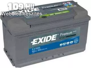 Apróhirdetés, Exide Premium EA1000 100Ah/900(EN) akkumulátor