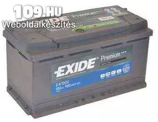 Apróhirdetés, Akkumulátor  EXIDE Premium EA1000 12V 100Ah jobb+