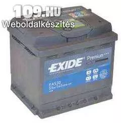 Apróhirdetés, Akkumulátor EXIDE Premium EA530 12V 53Ah jobb+