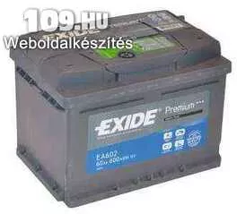 Apróhirdetés, Akkumulátor EXIDE Premium EA602 12V 60Ah jobb+