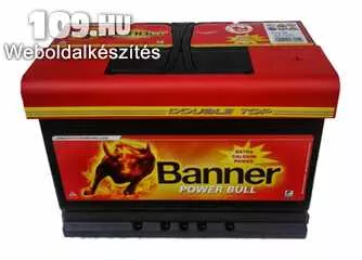 Apróhirdetés, Akkumulátor BANNER Power Bull 12V 74Ah személyautó akkumulátor jobb+
