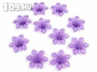 Apróhirdetés, Akril virág világos lila 27 mm