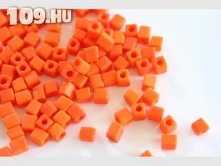 Apróhirdetés, Miyuki kocka gyöngy 4 mm telt matt narancssárga (10 gr/csomag) 406F
