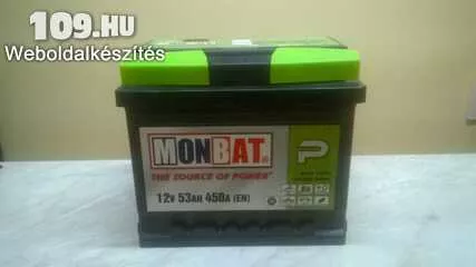 Apróhirdetés, Monbat 53Ah 420 EN akkumulátor