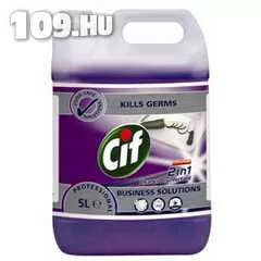 Apróhirdetés, Kézi mosogatószer és tisztító- fertőtlenítőszer CIF Professional 2in1 Cleaner Disinfectant 5 liter