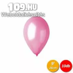 Apróhirdetés, Metál rózsaszín gumi lufi 26 cm