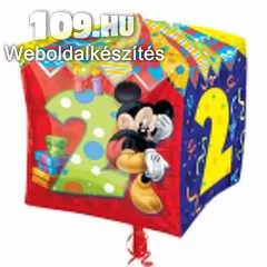 Apróhirdetés, 2. születésnapra Mickey kocka formájú lufi 38cm