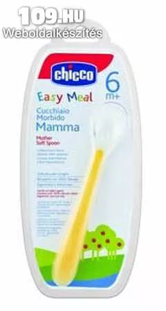 Apróhirdetés, Szilikon fejű műanyag kanál (6h+) Chicco Easy Meal Mamma