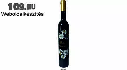 Apróhirdetés, Festett palackozású bor - "Boldog névnapot" (kalocsai mintával) 0,5l