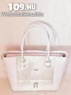 Apróhirdetés, Via55 fehér-ezüst rostbőr női táska