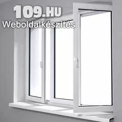 Apróhirdetés, Nyílászáró műanyag bukó-nyíló ablak, 76 mm-es profilból 600X600 mm (Fehér)
