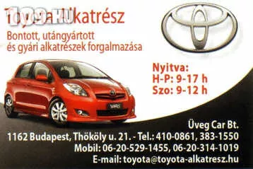 Apróhirdetés, Toyota alkatrészek Budapest