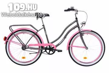 Apróhirdetés, Kenzel Cruiser Atlantis női matt szürke-rózsaszín kerékpár