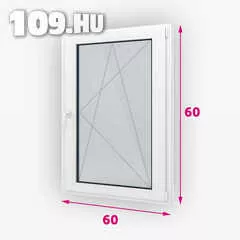 Apróhirdetés, Műanyag ablak bukó-nyíló balos 60 x 60 cm