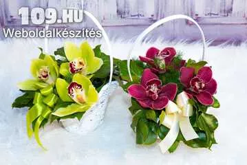 Apróhirdetés, Orchideás virágkosarak többféle színben