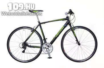 Apróhirdetés, Courier DT fekete/zöld-szürke matt 46 cm fitness kerékpár
