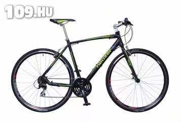 Apróhirdetés, Courier fekete/zöld-szürke 46 cm matt fitness kerékpár