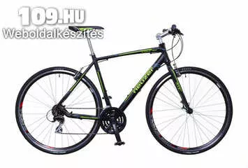 Apróhirdetés, Courier fekete/zöld-szürke 56 cm matt fitness kerékpár