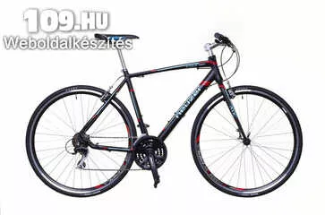 Apróhirdetés, Courier fekete/türkiz-piros 46 cm matt fitness kerékpár