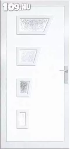 Apróhirdetés, Belinda fehér bejárati ajtó, üveges panel Békéscsaba