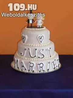 Apróhirdetés, Marcipán esküvői torta 3 emeletes