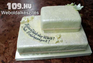 Apróhirdetés, Esküvői torta egyszerű téglalap alakú