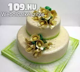 Apróhirdetés, Esküvői torta marcipán kálával