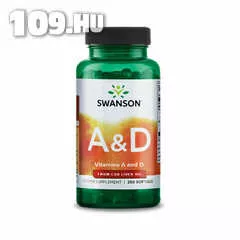 Apróhirdetés, A-Vitamin, D-vitamin A&D (250) gélkapszula A-5000NE D-400NE - Swanson