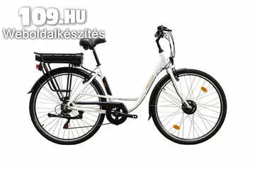 Apróhirdetés, Zagon női 17 E-Trekking matt fehér/arany-fekete elektromos kerékpár