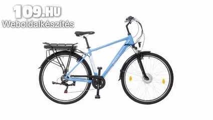 Apróhirdetés, Zagon férfi 21 E-Trekking matt kék/fehér teleszkópos elektromos kerékpár
