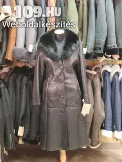 Apróhirdetés, Női irha kabát fekete rókaprémmel