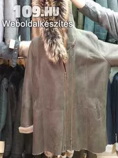 Apróhirdetés, Női irha kabát barna színre festett róka prémmel, extra méretű barna