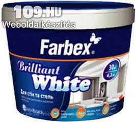 Apróhirdetés, FARBEX BRILLIANT WHITE FALFESTÉK 4,2 KG
