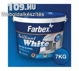 Apróhirdetés, FARBEX BRILLIANT WHITE FALFESTÉK 7 KG