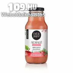 Apróhirdetés, DÉR Juice 100% gyümölcslé  almalé szamócával  0,33 l
