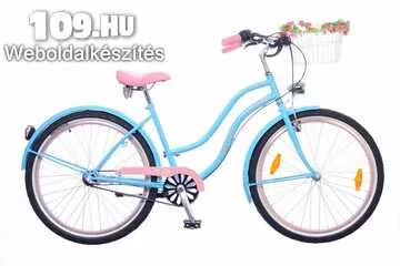 Apróhirdetés, Picnic női világoskék/fehér-rózsaszín kerékpár