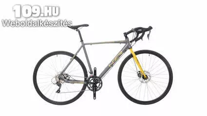 Apróhirdetés, Turin sötétszürke/sárga 56 cm gravel kerékpár