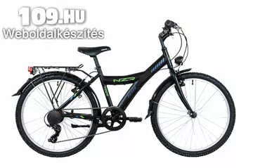 Apróhirdetés, Tiger 24 6S City fekete/zöld-türkiz aluminium váz kerékpár