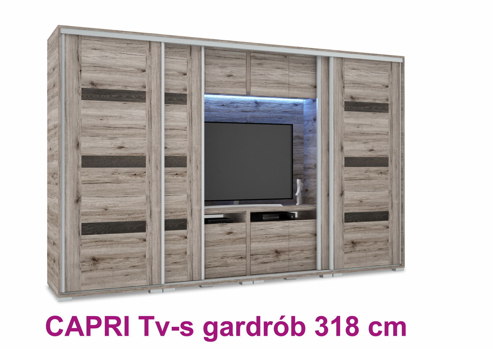 Apróhirdetés, CAPRI TV-s tolóajtós gardrób (318 cm)