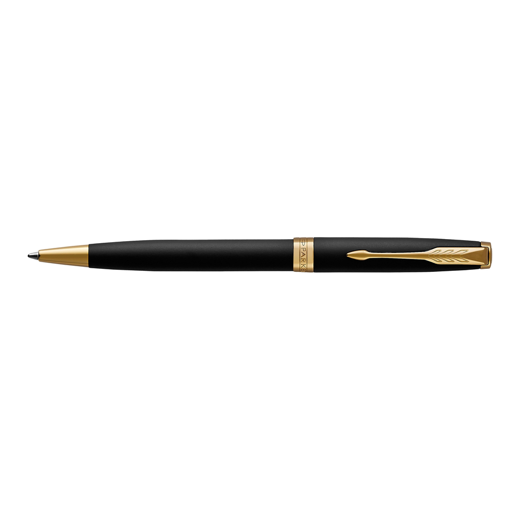 Apróhirdetés, PARKER ROYAL Sonnet golyóstoll matt fekete arany klipsz 1931519+tolltok+d.