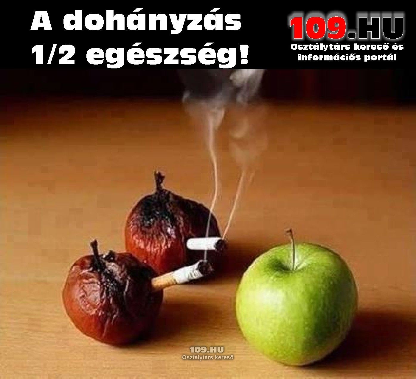 A dohányzás 1/2 egészség.