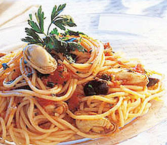 Kagylós-olívás spagetti